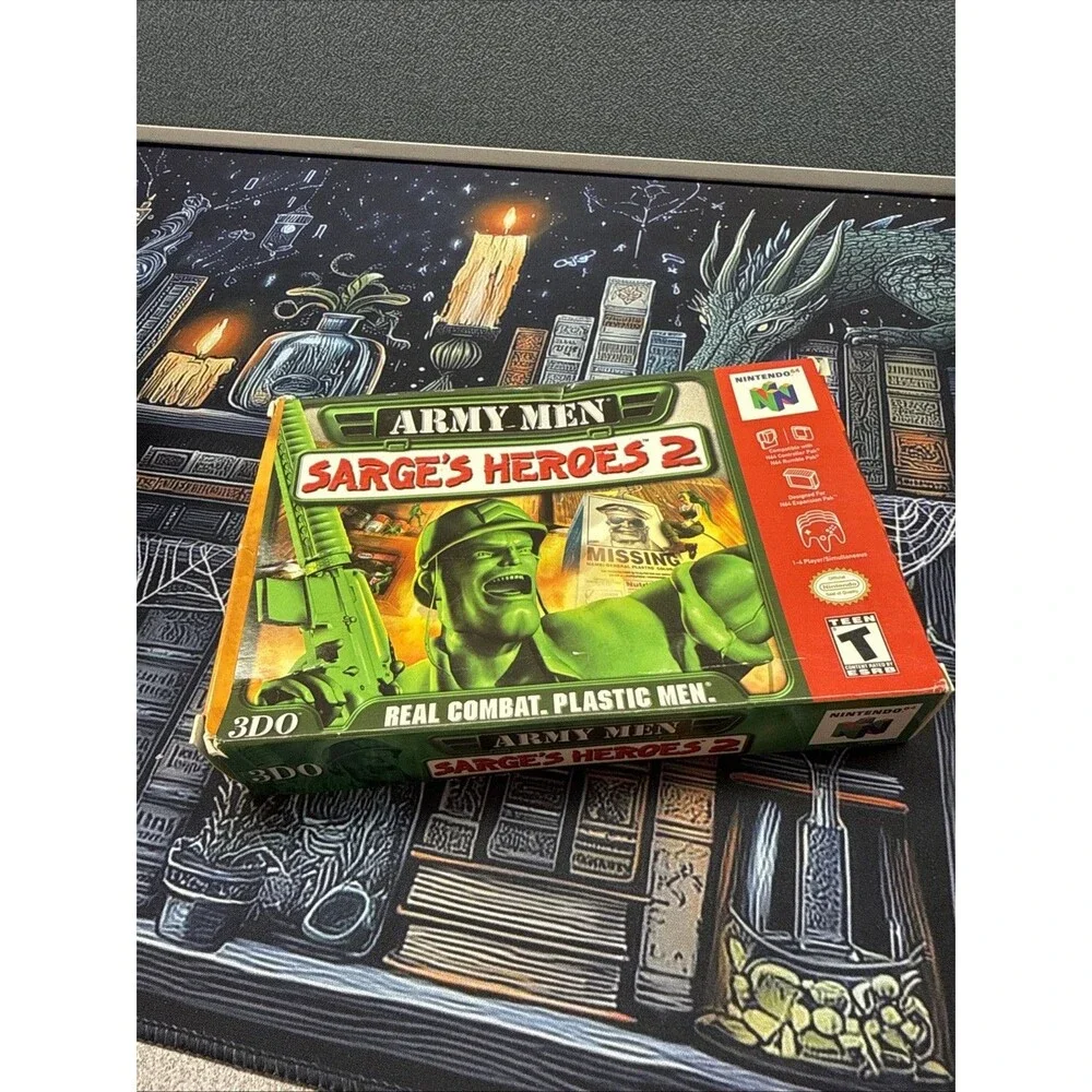 Army Men: Sarge's Heroes 2 Nintendo 64 N64 CIB Tested